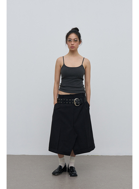 Rebornique 小众高级感搭片设计仿裤装五分裙中低腰西装半身裙女