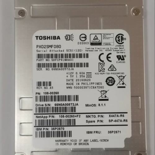 800G 12GSAS X447A PX02SMF080服务器固态SSD提供测报NETAPP议价