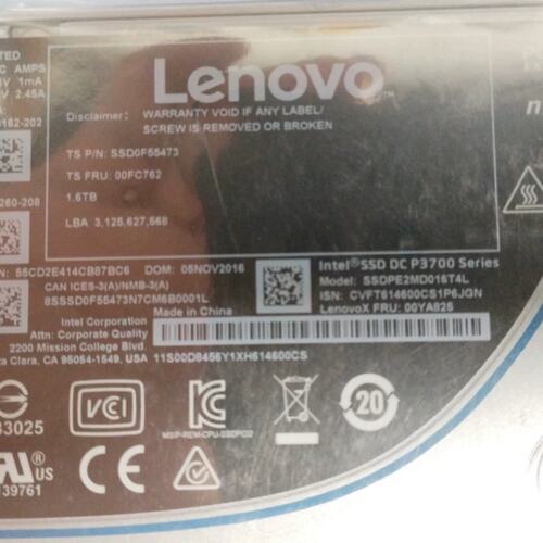 1.6T U2 NVME 00FC762 00YA825 SSDPE2MD016T4L P3700原包议价