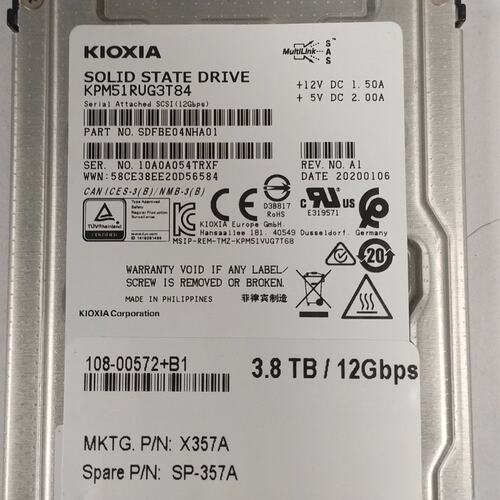 ETAPP X357A 3.84T SAS 12G KPM51RUG3T84 服务器SSD 2.5 520议价