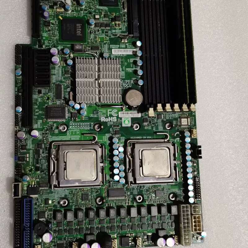SUPER X7DCU 宝利通双路771针服务器主板 支持54CPU议价