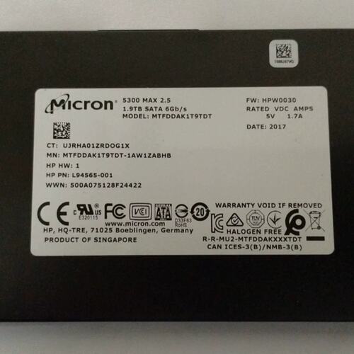 .92T 6G SATA L94565 MTFDDAK1T9TDT 5300MAX 服务器提供测报议价