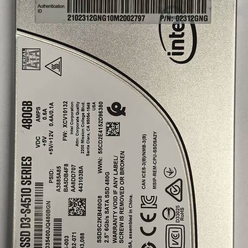H3C/新华三 S4510 480G SATA 02312GNG SSDSC2KB480G8 近100%议价