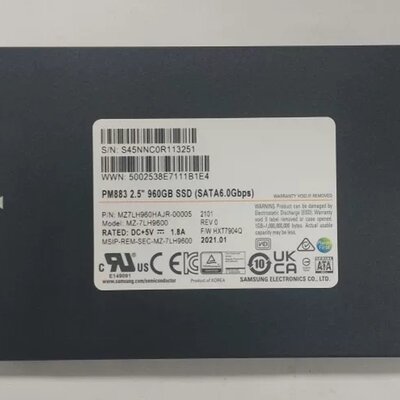 PM883 960G 6G SATA 服务器 固态 MZ7LH960HAJR-00005议价