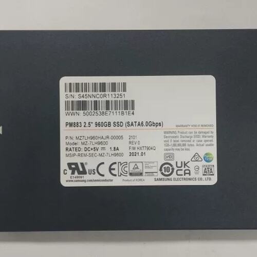 PM883 960G 6G SATA 服务器 固态 MZ7LH960HAJR-00005议价