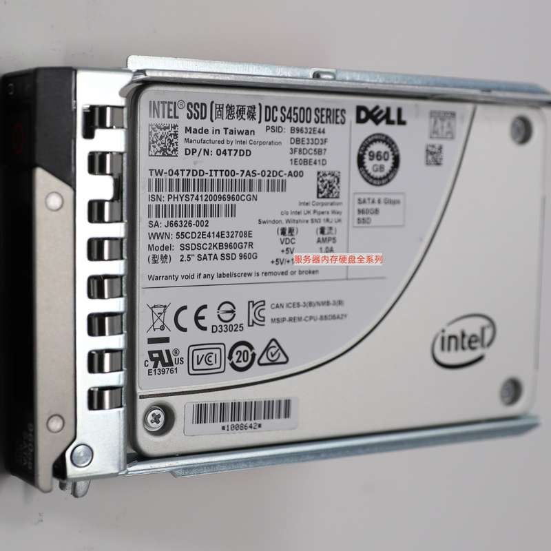 R720 R730 R740 R750固态硬盘 S4500 960G SSD SATA 6GB 2.5议价