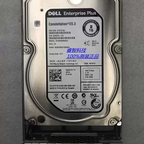 0T7F78 ST2000NM0023 2T 2TB SAS 7.2K EQ PS6100 存储硬盘议价