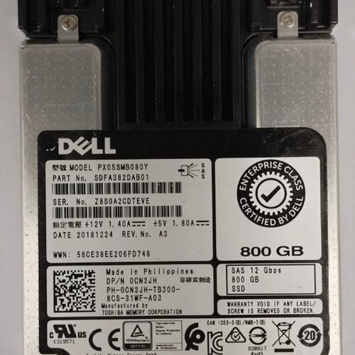 800G 12G SAS 0CN3JH PX05SMB080Y 服务器SSD 2.5 512 100%议价