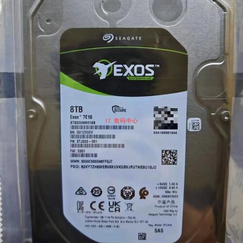 EXOS 7E10 8TB ST8000NM018B 2TJ203 8T SAS 3.5 企业级硬盘议价