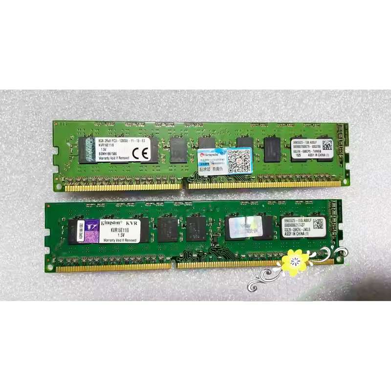 8G 2R*8 PC3-12800E DDR3 1600 纯ECC 内存 KVR16E11/8议价