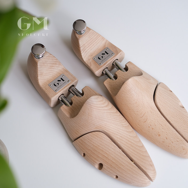 GMShoecare自制榉木鞋撑高级皮鞋撑定型防皱扩鞋器长靴筒撑
