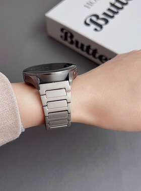 适用于三星GalaxyWatch8/8Classic智能手表带7Ultra 47mm/2025钛合金不锈钢金属腕带Samsung商务男士替换表链