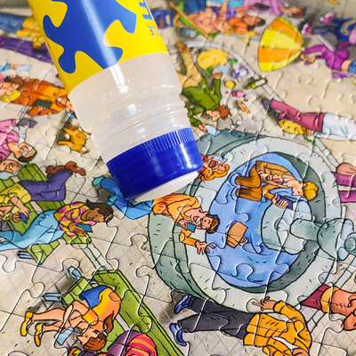 拼图专用胶水120ml带海绵