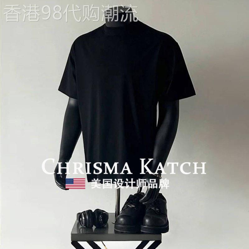 出口美国Chrisma Katch~夏季运动凉感速干短袖纯色透气圆领上衣