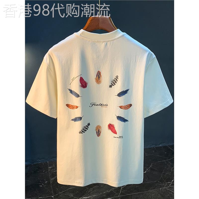 出口美国Chrisma Katch~夏季短袖男宽松休闲体恤衫彩绘速干T恤
