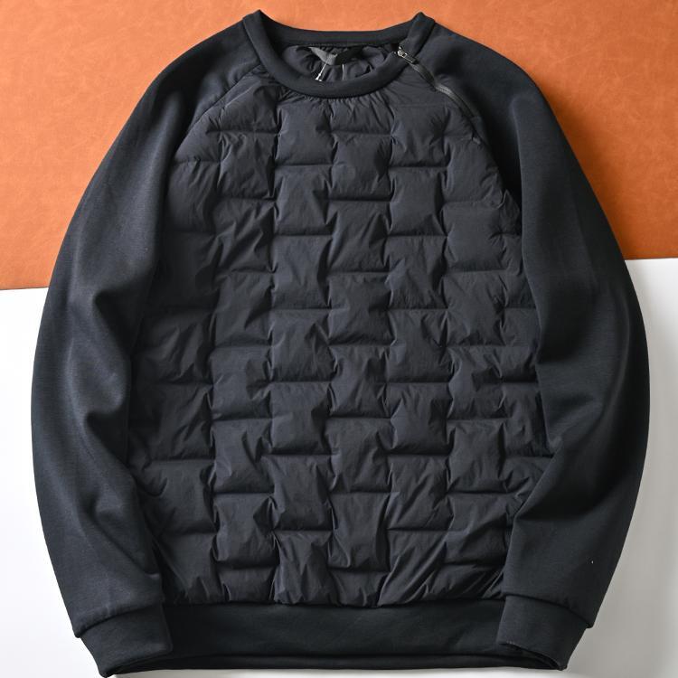 Mostarsea~C棉填充加厚夹棉保暖高端棉衣秋冬户外圆领卫衣男外套