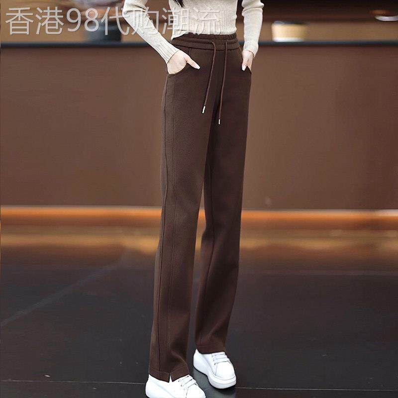 窄版阔腿裤女秋冬2025新款爆款宽松显瘦休闲直筒运动卫裤香蕉女裤