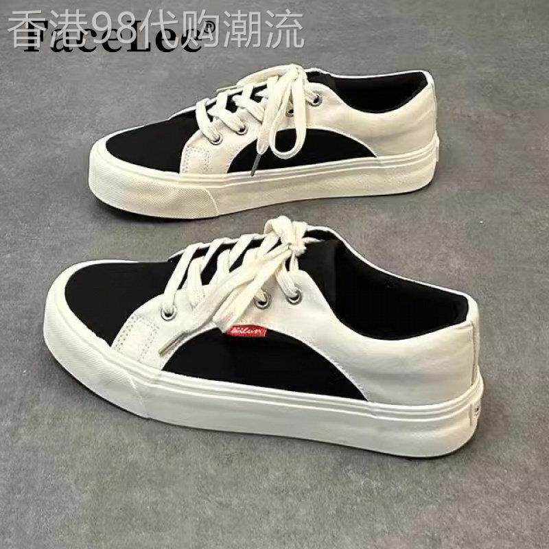 FaceLee日本设计师联名春季男鞋潮流简约日系帆布鞋港风系带鞋