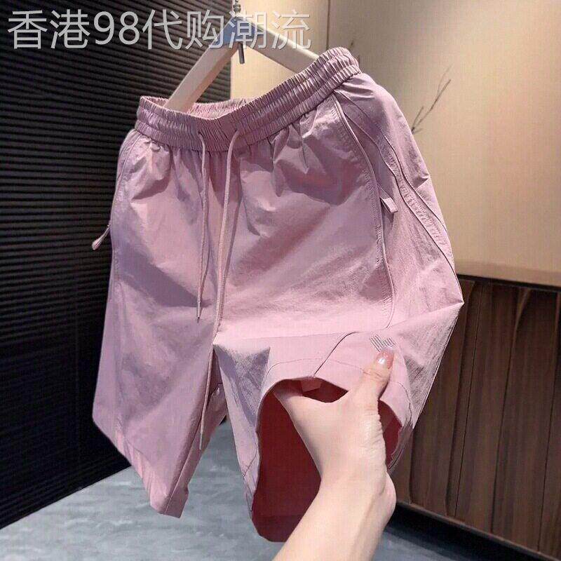 潮牌韩版松紧腰短裤男士休闲轻奢时尚五分裤夏季新款宽松百搭五分