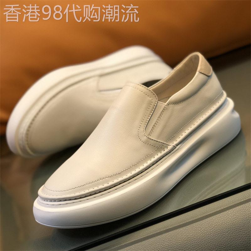 ~合适的鞋子不惧脚下的速度~一脚蹬厚底英伦小白鞋套脚休闲板鞋