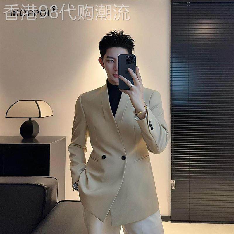 轻奢西装外套英伦修身结婚礼服男2026秋季高级感商务休闲西服套装