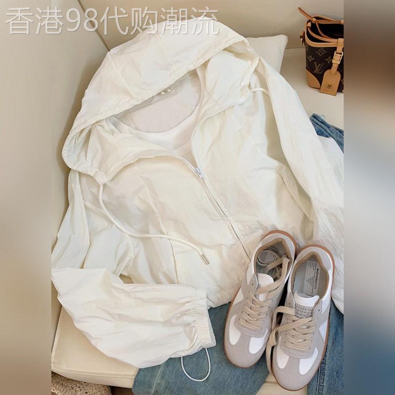 潮牌短款连帽防晒衣女薄款外套夏季2026年爆款韩系小个子休闲上衣