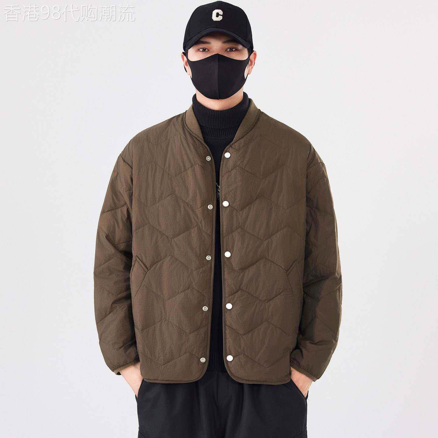 轻薄棒球领羽绒服男冬季2026新款潮牌保暖羽绒内里内搭白鸭绒外套