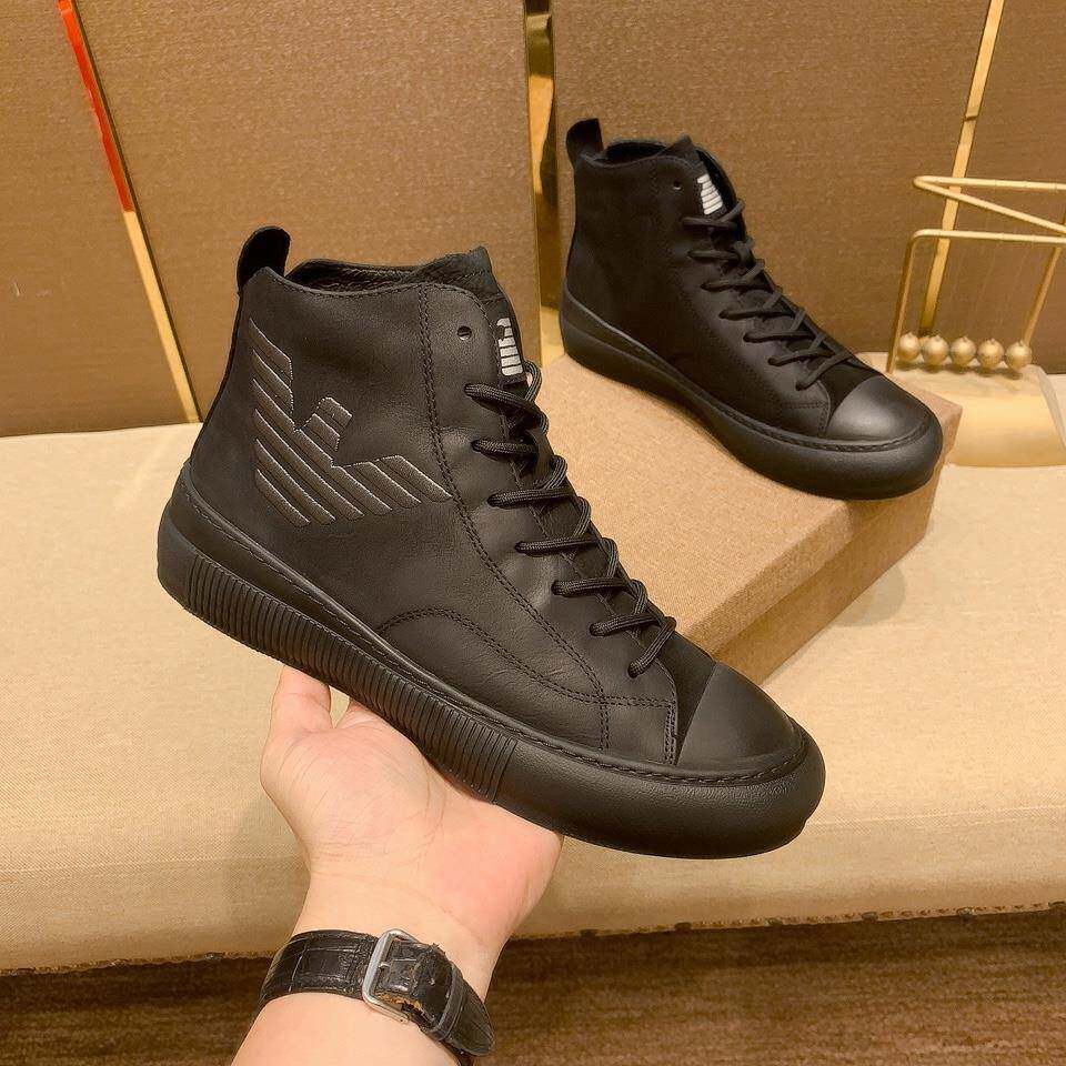 韩国专柜 欧洲站2024新款真皮高帮男鞋韩版时尚潮流休闲板鞋潮靴
