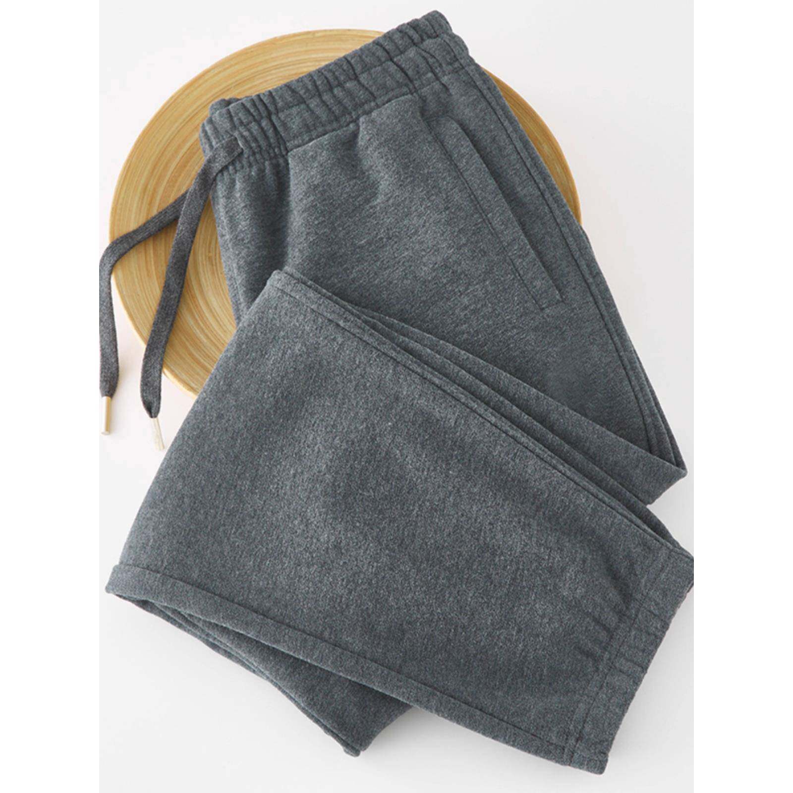 Home Daily~美式男士卫裤休闲纯棉加绒秋冬束口运动裤宽松抽绳裤