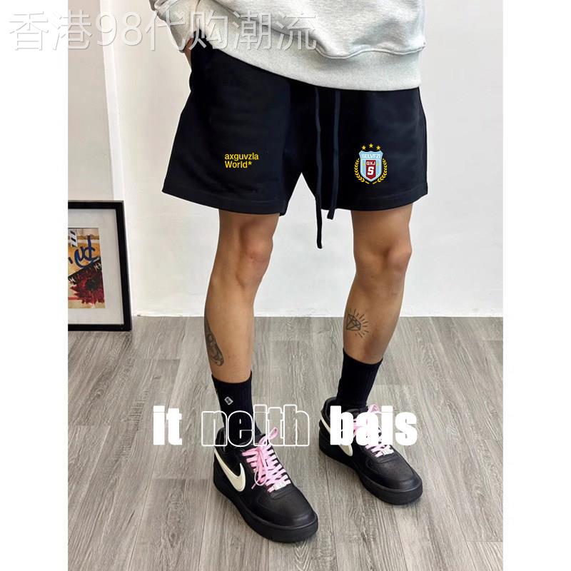 it neith BIAS潮牌高街hiphop嘻哈休闲宽松短裤男夏季黑色五分裤