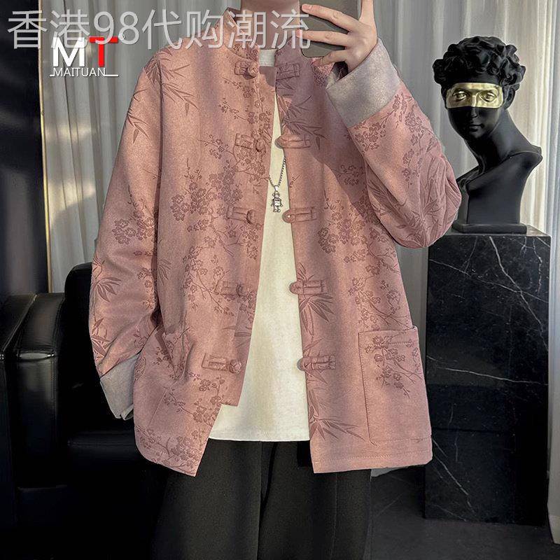 高端新中式中国风长袖衬衫男士春秋季高级感盘扣唐装男款外套夏季