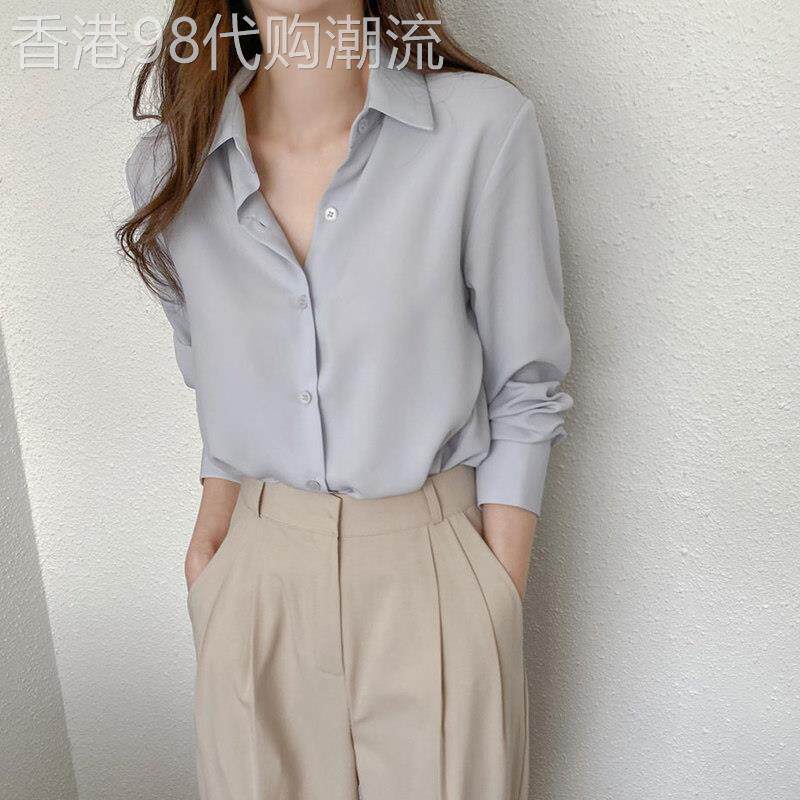 雪纺长袖衬衫女春秋季2026新款大码胖mm垂感气质修身百搭衬衣上衣