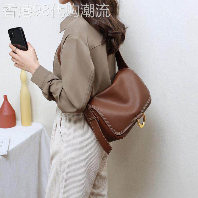 高端奢侈品包包小众真皮女包代购托特包女士腋下斜挎包大包宽肩带