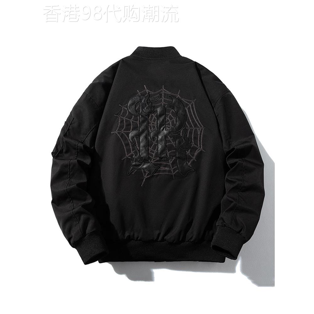 MUSONMU春秋季潮牌棒球服男宽松休闲刺绣外套男女情侣飞行员夹克