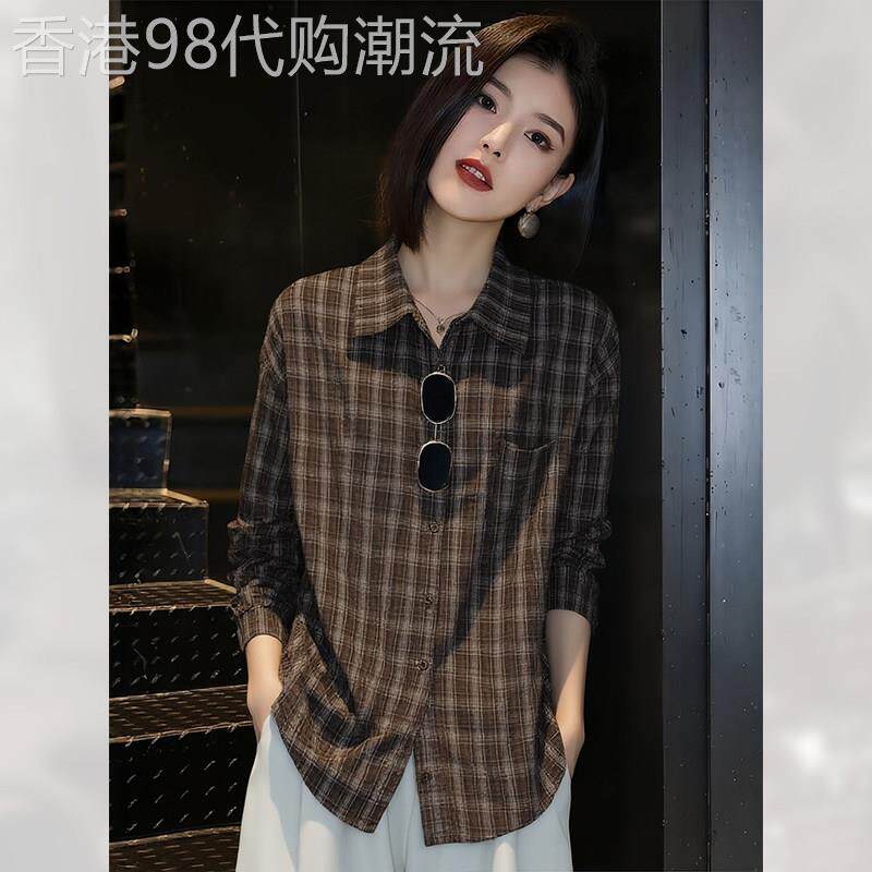 别致时尚polo领衬衫女春季2026年新款休闲减龄小衫设计感小众衬衣