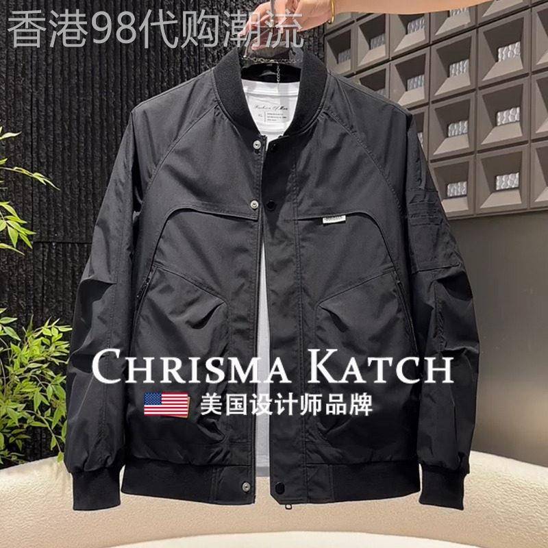 出口美国Chrisma Katch~飞行员夹克春秋款棒球服美式简约外套