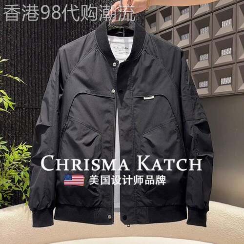 出口美国Chrisma Katch~飞行员夹克春秋款棒球服美式简约外套