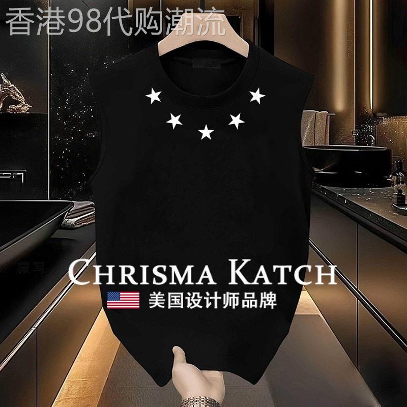 出口美国⭐Chrisma Katch~背心男士外穿运动无袖纯棉宽松坎肩上衣