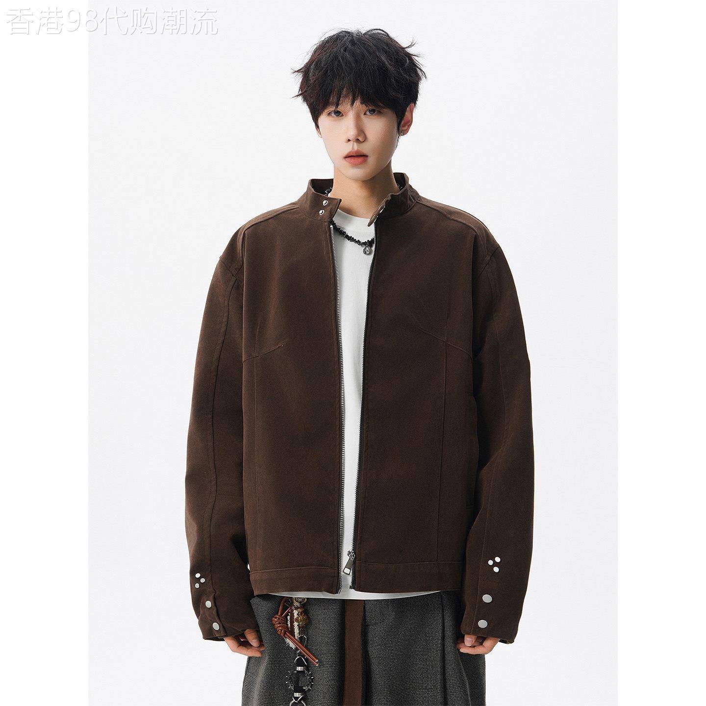 美式哈灵顿立领工装男士外套2025春秋季新款cleanfit短款休闲夹克
