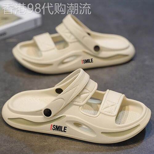 潮牌凉鞋男夏季外穿运动拖鞋两用开车软底凉拖男士防滑涉水沙滩鞋