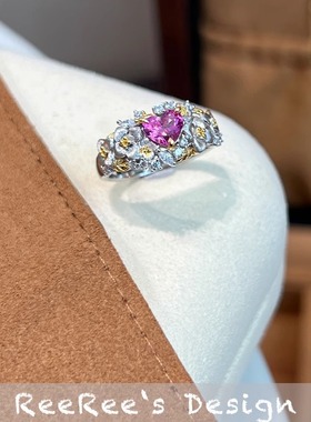 925纯银秘密花园爱心戒指