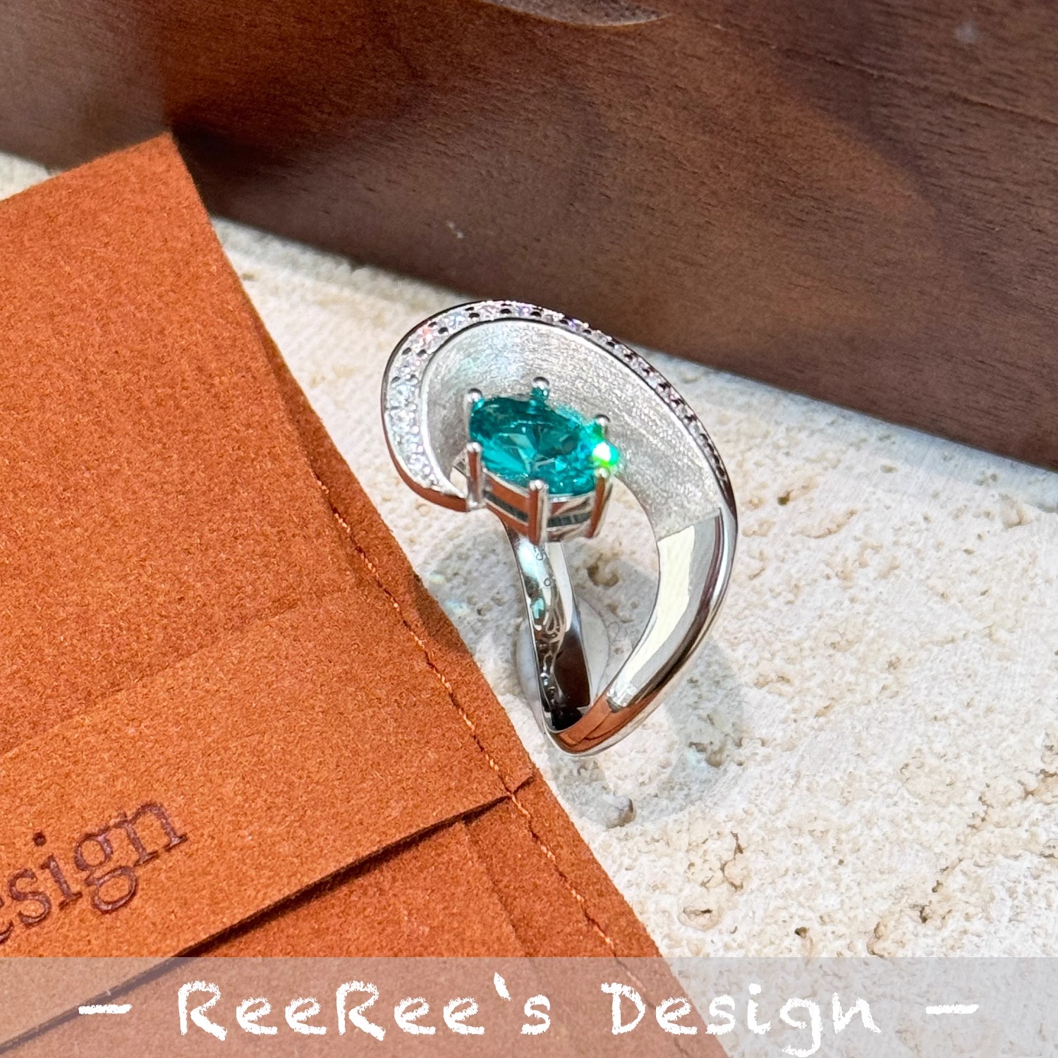 925纯银镀金帕拉伊巴色星轨戒指