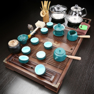 bàn trà điện tử Văn phòng tại nhà khay trà gỗ hoàn toàn tự động đáy nước sôi tất cả trong một bộ trà Bộ hoàn chỉnh Bộ bàn trà lớn trà biển hướng dẫn sử dụng bàn trà điện bộ pha trà điện
