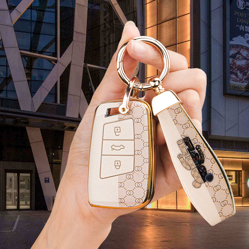 适用大众凌度钥匙套迈腾速腾朗逸探岳歌途观帕萨特男高档汽车壳扣