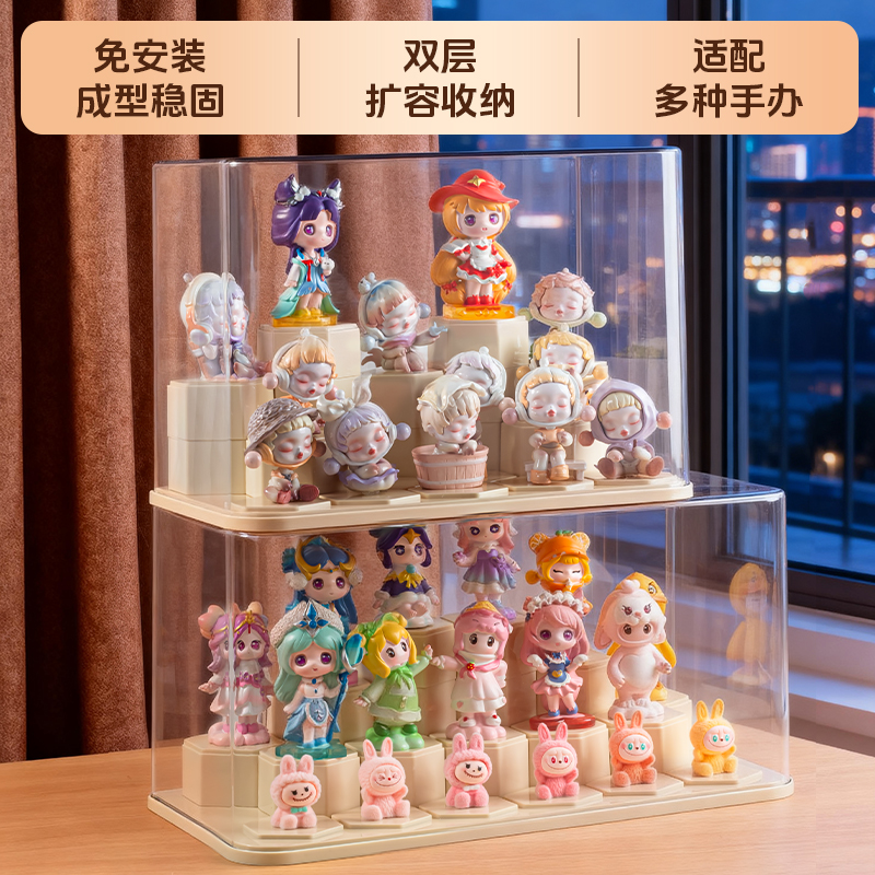 进口手办盲盒展示架DIY积木盒