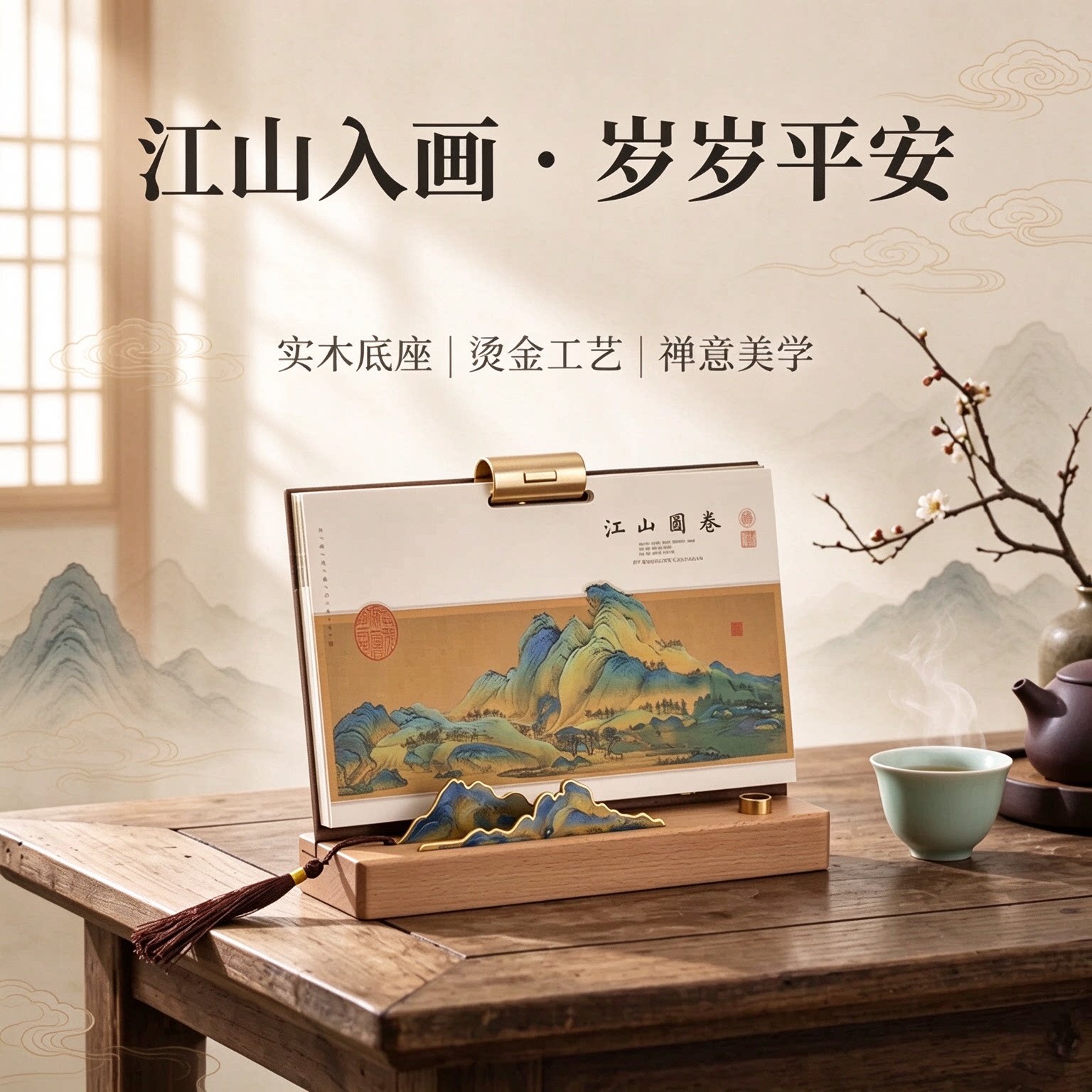 2027年台历创意实木立体日历木质