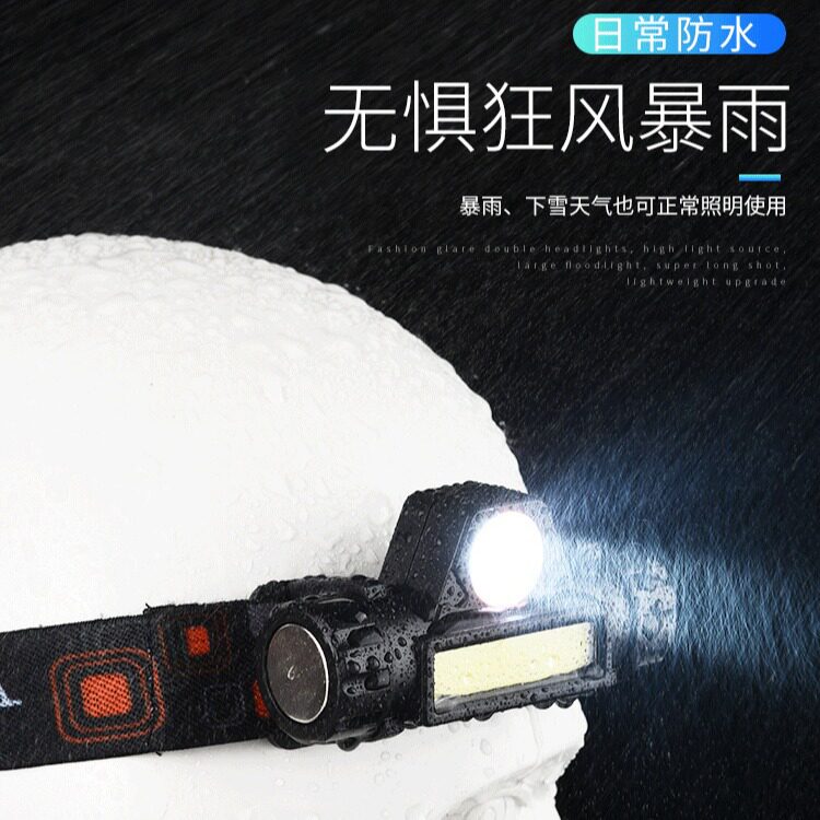 LED+USB多功能强光头灯