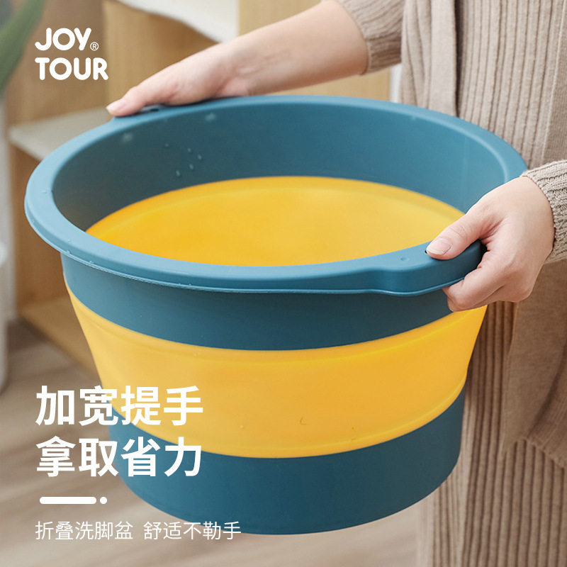 折叠泡脚桶家用折叠足浴盆式按摩洗脚盆塑料洗脚桶高深桶