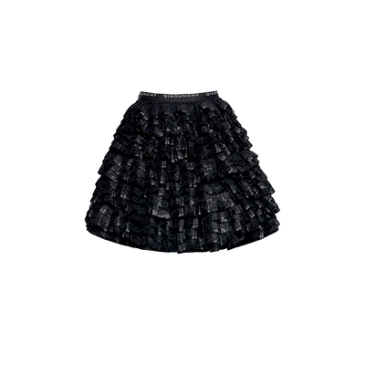 甜美俏云曦重工百褶圆裁小短裙