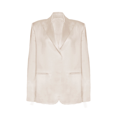 裸色smoking俏云曦宽肩法式西装